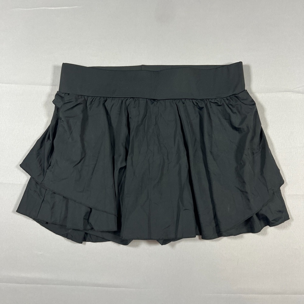Womens Athletic Skorts Medium Black Nylon Stretch High Waisted Lightweight Golf
